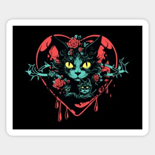 Valentine Spooky Cats and Blood Magnet